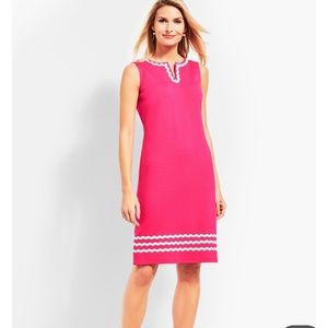 Talbots Dress RICKRACK-TRIM PONTE SHIFT Dress size 6